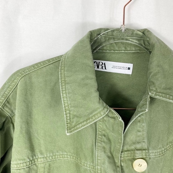 Zara army green denim jacket - Picture 12 of 14